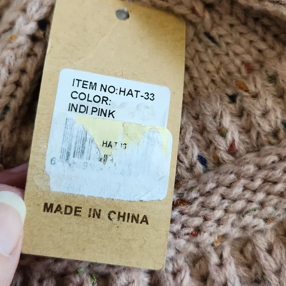 NWT C.C. Indi Pink Beanie - Picture 3 of 3